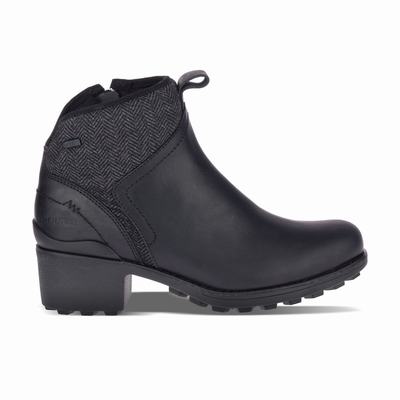 Merrell Chateau II Mid Pull Waterproof Kängor Dam Svarta/Grå (SE318925)